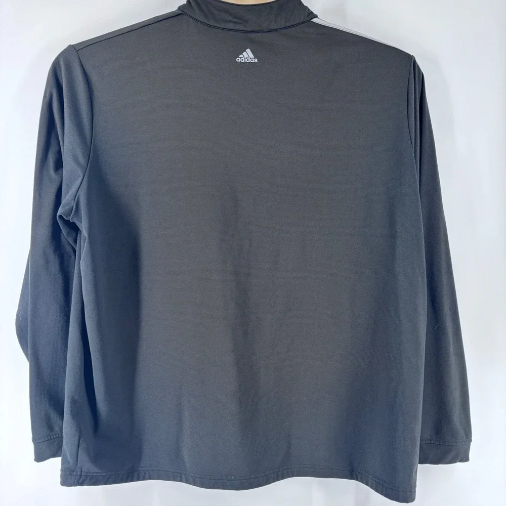Adidas Pullover Men 2XL Black 1/4 Zip Golf Performance Athletic Layer